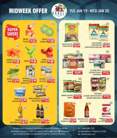 Hareli Midweek Offer Ad Flyer January 19 to January 20, 2021