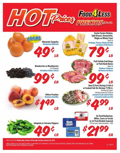 Food 4 Less (CA) Weekly Ad Flyer January 20 to January 26