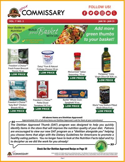 Commissary Weekly Ad Flyer January 18 to January 31