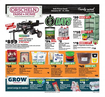 Orscheln Farm and Home Weekly Ad Flyer January 20 to January 31