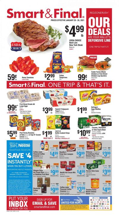Smart & Final (AZ, CA, NV) Weekly Ad Flyer January 20 to January 26