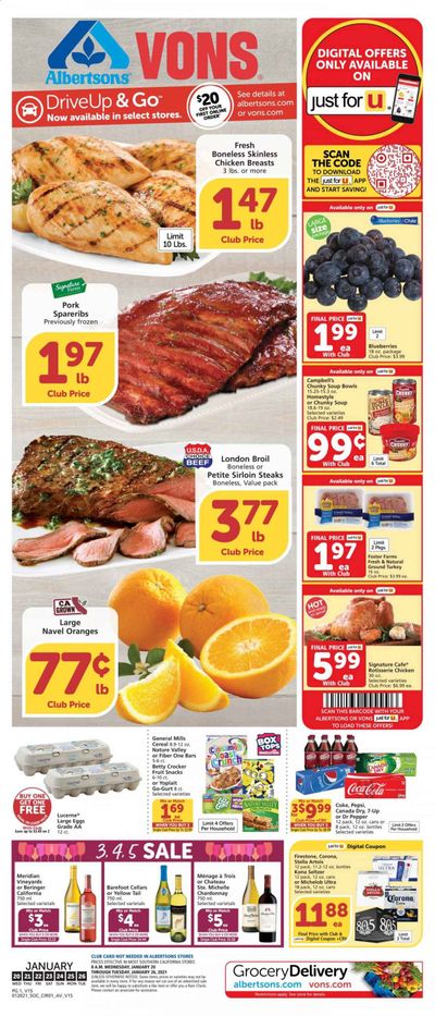 Vons (CA, NV) Weekly Ad Flyer January 20 to January 26