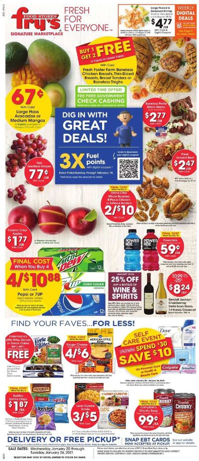 Fry’s (AZ) Weekly Ad Flyer January 20 to January 26 Fry’s (AZ) Weekly Ad Flyer January 20 to January 26