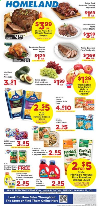 Homeland (OK, TX) Weekly Ad Flyer January 20 to January 26