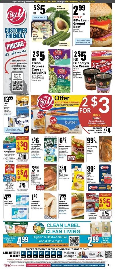 Big Y (CT) Weekly Ad Flyer January 21 to January 27