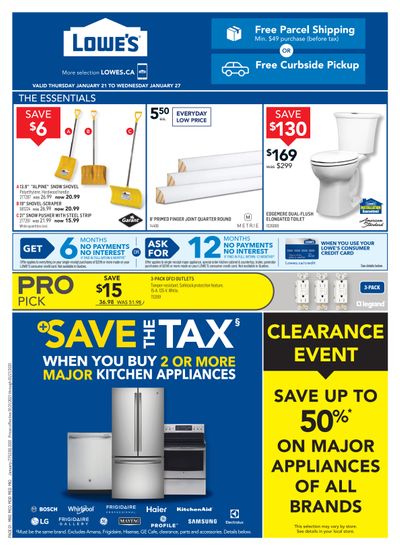 Lowe's Flyer January 21 to 27