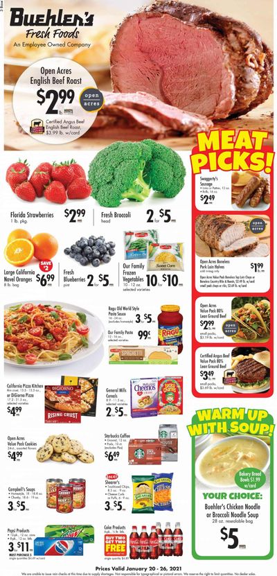 Buehler's Weekly Ad Flyer January 20 to January 26