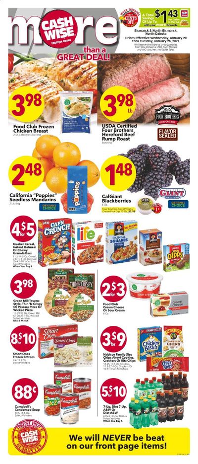 Cash Wise (MN, ND) Weekly Ad Flyer January 20 to January 26