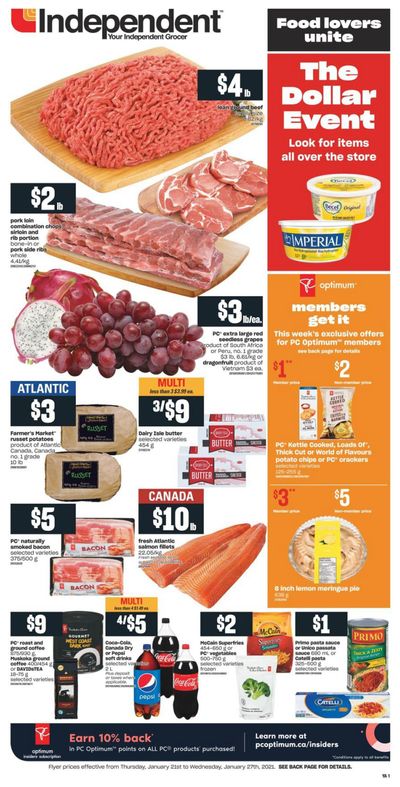 Independent Grocer (Atlantic) Flyer January 21 to 27