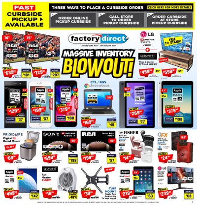 Factory Direct Flyer January 20 to 27