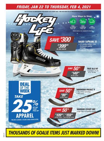 Pro Hockey Flyer January 22 to February 4
