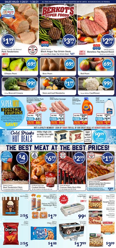 Berkot's Super Foods Weekly Ad Flyer January 20 to January 26, 2021