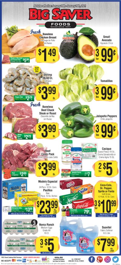 Big Saver Foods Weekly Ad Flyer January 20 to January 26, 2021