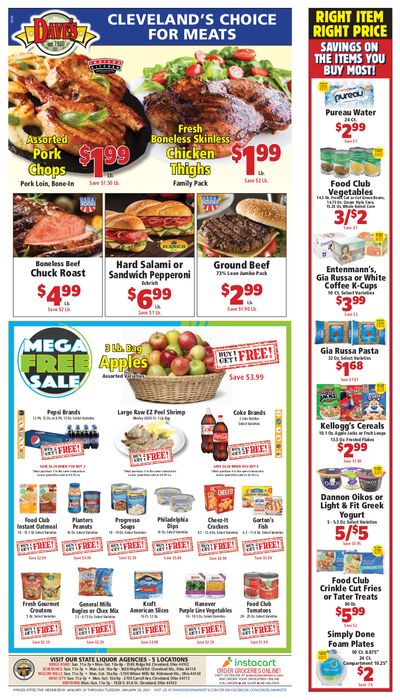 Dave's Markets Weekly Ad Flyer January 20 to January 26, 2021