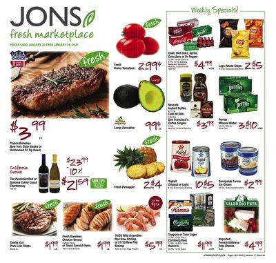 JONS Fresh Marketplace Weekly Ad Flyer January 20 to January 26, 2021