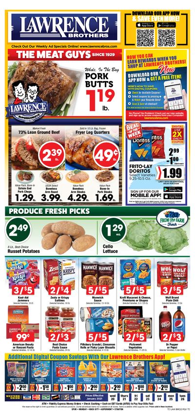 Lawrence Bros Weekly Ad Flyer January 20 to January 26, 2021