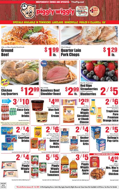 Piggly Wiggly (GA) Weekly Ad Flyer January 20 to January 26, 2021