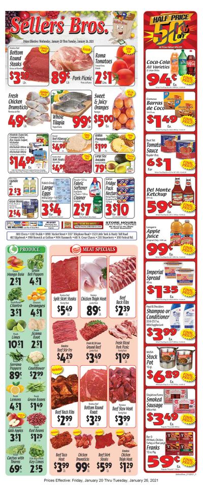Sellers Bros Weekly Ad Flyer January 20 to January 26, 2021