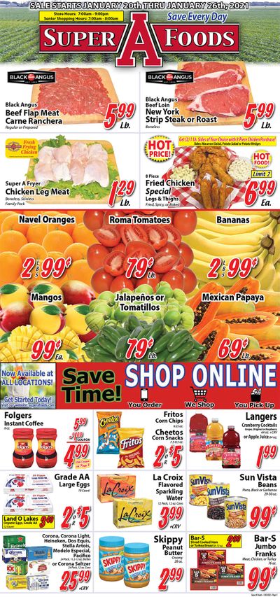 Super A Foods Weekly Ad Flyer January 20 to January 26, 2021