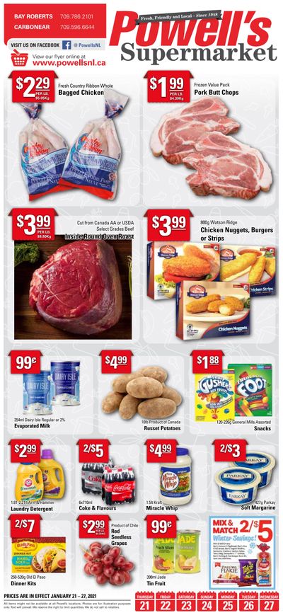 Powell's Supermarket Flyer January 21 to 27