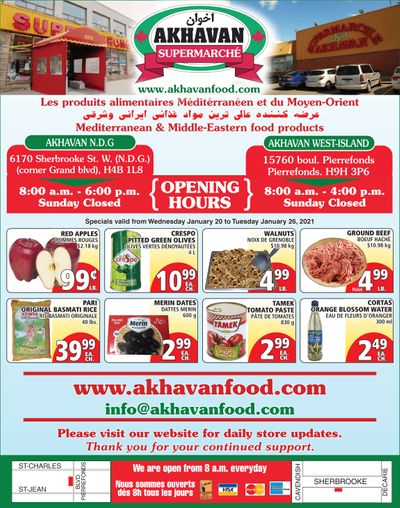 Akhavan Supermarche Flyer January 20 to 26