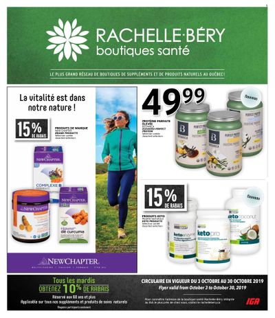 Rachelle Bery Health Flyer October 3 to 30