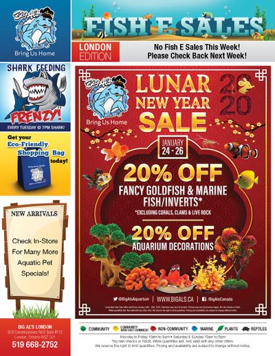 Big Al's (London) Weekend Specials January 24 to 26