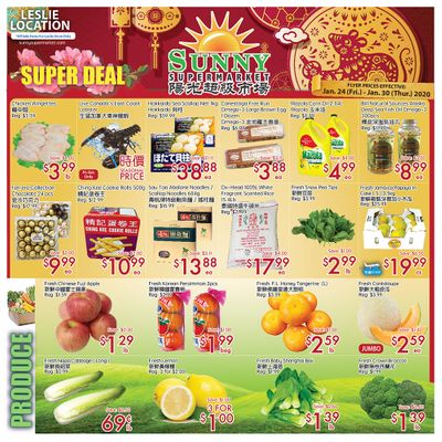 Sunny Supermarket (Leslie) Flyer January 24 to 30