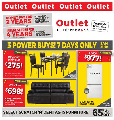 Outlet at Tepperman's Flyer January 24 to 30