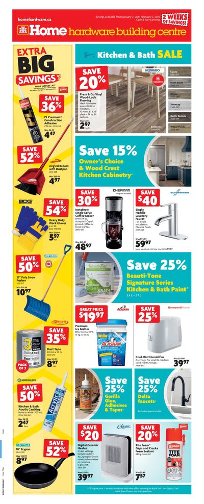 Home Hardware Building Centre (ON) Flyer January 21 to February 3