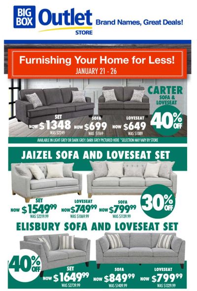 Big Box Outlet Store Flyer January 21 to 26