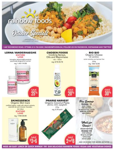 Rainbow Foods Flyer October 1 to 31