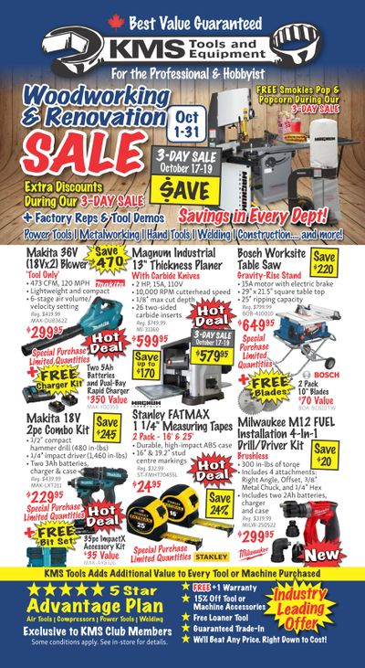 KMS Tools and Equipment Flyer October 1 to 31