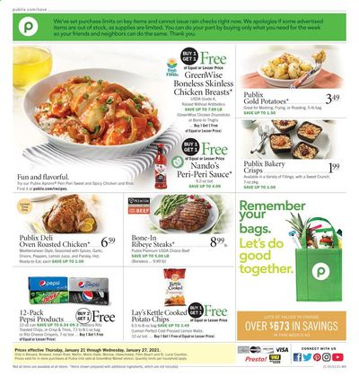 Publix (AL, FL, GA, NC, SC, TN, VA) Weekly Ad Flyer January 21 to January 27