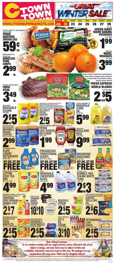 C-Town Weekly Ad Flyer January 22 to January 28