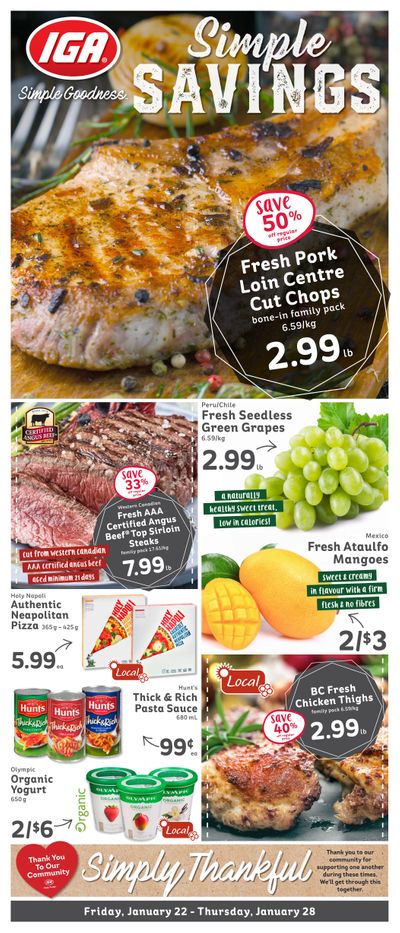IGA Stores of BC Flyer January 22 to 28