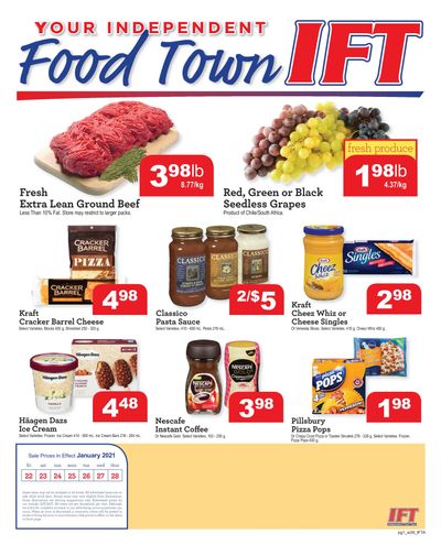 IFT Independent Food Town Flyer January 22 to 28