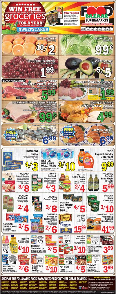 Food Bazaar Supermarket Weekly Ad Flyer January 21 to January 27, 2021