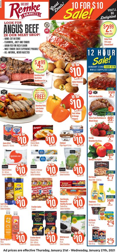 Remke Markets Weekly Ad Flyer January 21 to January 27, 2021