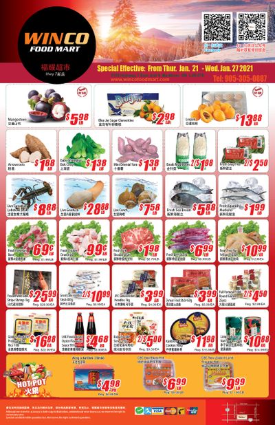 WinCo Food Mart (HWY 7) Flyer January 21 to 27