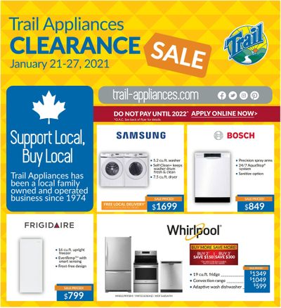 Trail Appliances (AB & SK) Flyer January 21 to 27