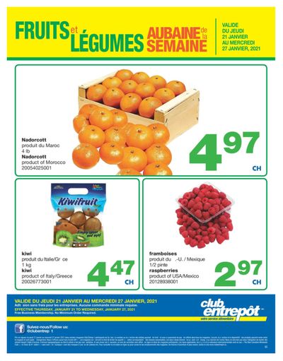 Wholesale Club (QC) Produce Deal of the Week Flyer January 21 to 27
