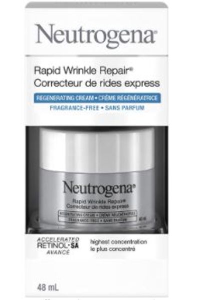 Neutrogena Anti Aging Retinol Face Cream, Rapid Wrinkle Repair Moisturizer, Fragrance Free, 48 mL For $25.59 At Amazon Canada