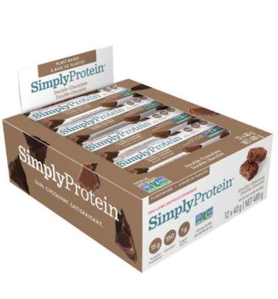 SimplyProtein Bar - Double Chocolate - High Protein, 1g Sugar, Vegan, Gluten Free, Very High Fibre, Non GMO - 12 Count For $11.91 At Amazon Canada