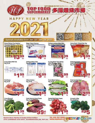 Top Food Supermarket Flyer January 22 to 28