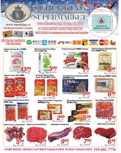 Superking Supermarket (London) Flyer January 22 to 28