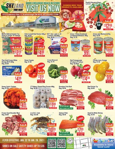Skyland Food Mart Flyer January 22 to 28