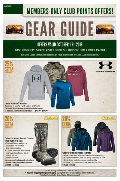 Bass Pro Shops Gear Guide Flyer October 1 to 31