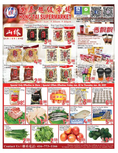 Hong Tai Supermarket Flyer January 22 to 28