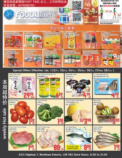 FoodyMart (HWY7) Flyer January 22 to 28